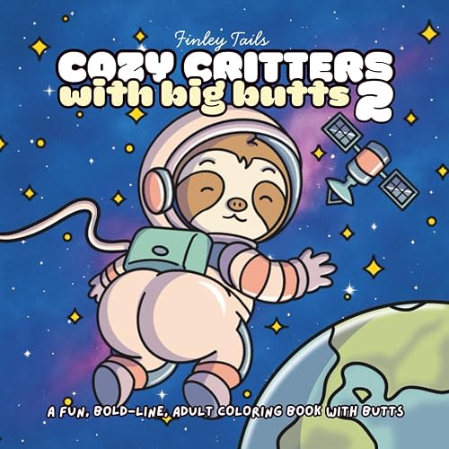 Cozy Critters with Big Butts 2 adult coloring book cover