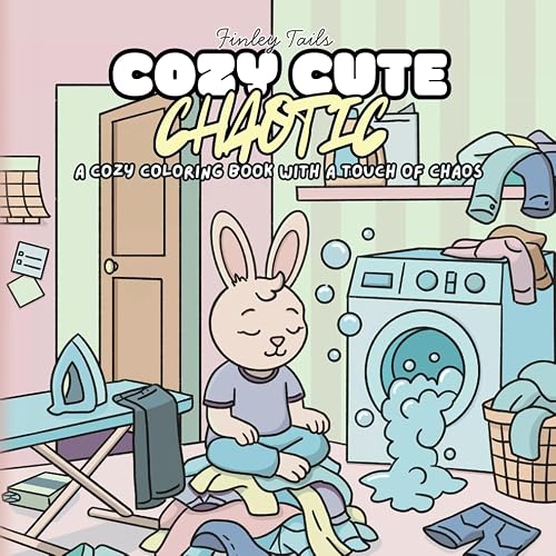 Cute, Cozy, Chaotic adult coloring book cover