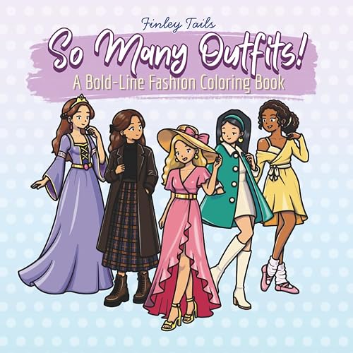 So Many Outfits! adult coloring book cover